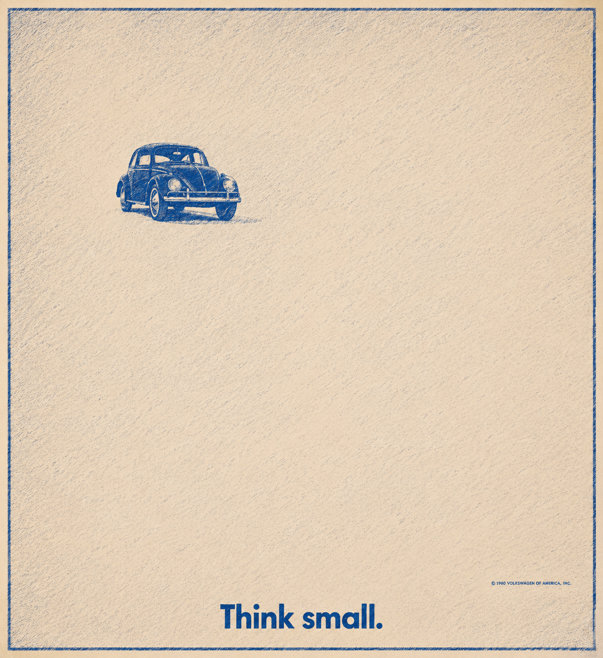 David Ogilvy Think Small Ad